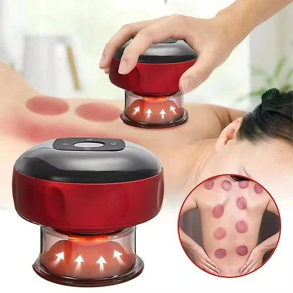 5-in-1 Electric Cupping Massager Kit 12-Level Temperature & Suction Control for Muscle Relaxation