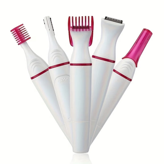 5-in-1 Electric Epilator for Women - Hair Removal, Bikini Trimmer, Eyebrow Shaper & Shaver - Corded Grooming Tool for Smooth Skin