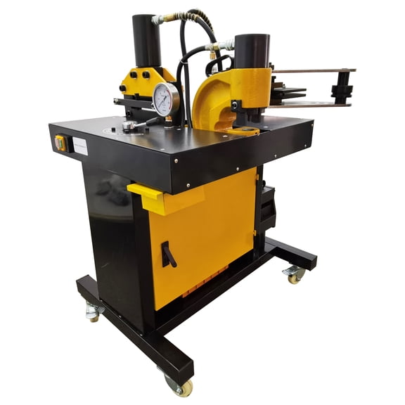 5 in 1 Electric Hydraulic Busbar Processor Bus Processing Machine Cutter Hole Puncher 0-90