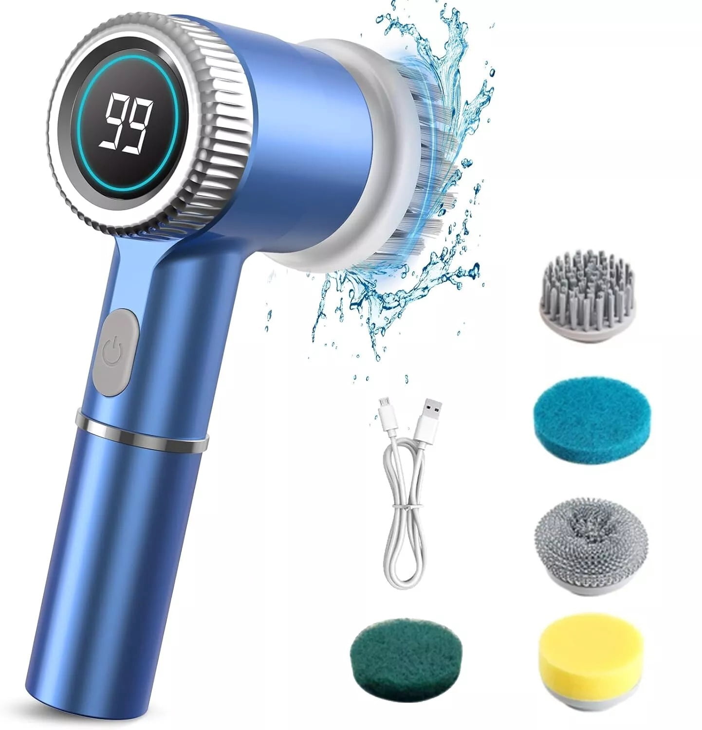 5 in 1 Electric Spin Scrubber Cordless Power Brush, Efficient Cleaning for Bathrooms, Kitchens, and Cars