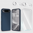 thumbnail image 1 of ENTRONIX 5-Piece Bundle for iPhone 17 Air with Silicone Case, 2 Screen Protector, 2 Camera Lens Guard, Blue, 1 of 8