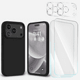 thumbnail image 1 of 5-in-1 Entronix Bundle designed for iPhone 17 Pro, Liquid Silicone Case, 2 Tempered Glass, 2 Camera Lens, 1 of 8