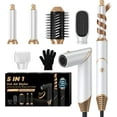 thumbnail image 1 of 5-in-1 Foldable Hot Air Styler Kit, Professional Hair Dryer Brush System with Auto-Wrap Curlers & Volumizing Brush for All Hair Types, 1 of 7