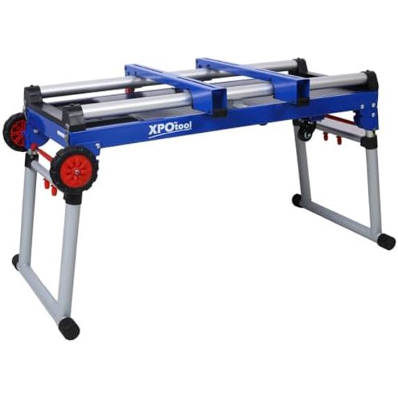 5-in-1 Folding Workbench & Miter Saw Stand, Height Adjustable, Heavy ...