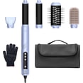 thumbnail image 1 of "5-in-1 Hair Styler with 200 Million Ions & 110,000 RPM Motor - Complete Air Styler Kit for Ultimate Frizz-Control, Fast Drying & Styling, Includes Travel Case (Blue)", 1 of 4