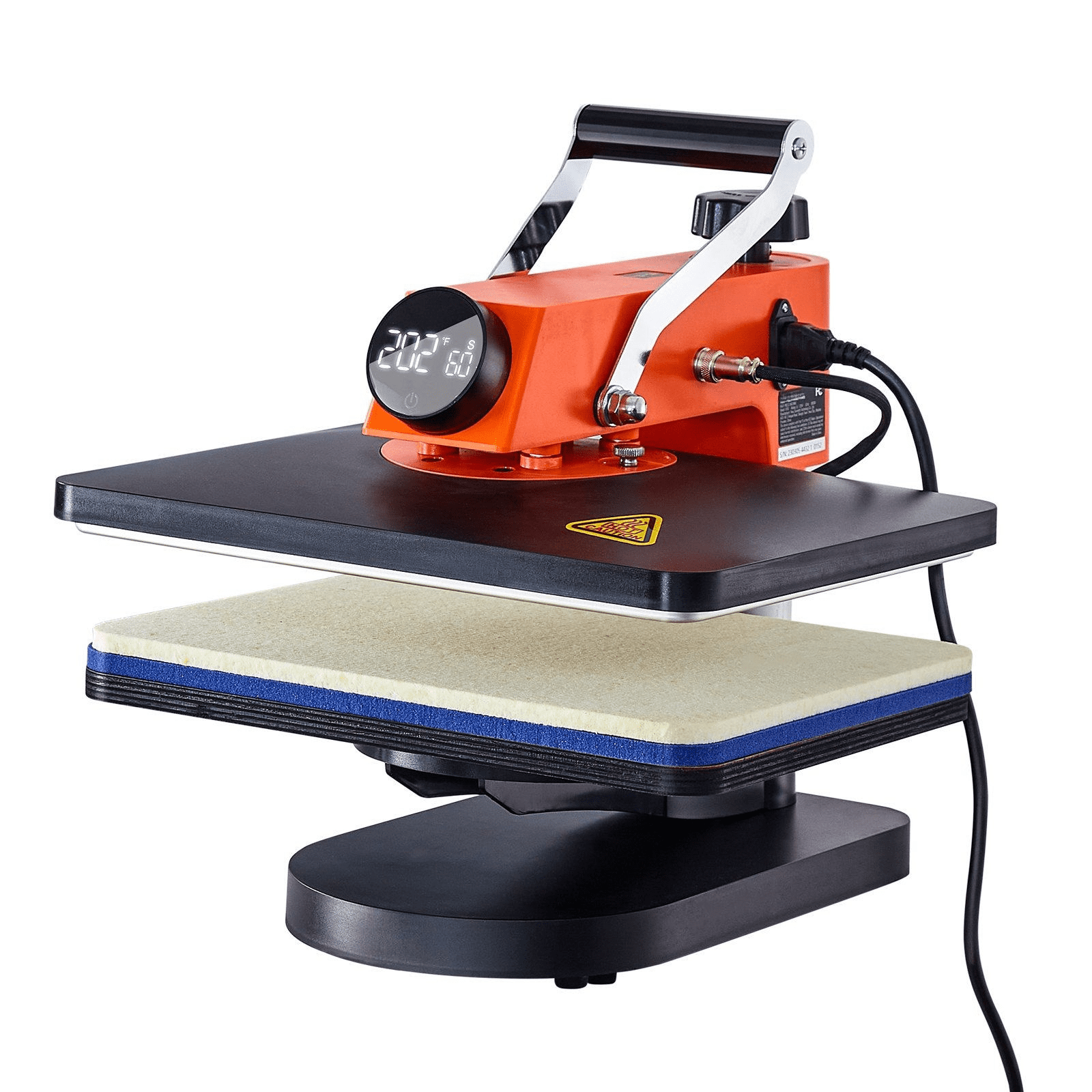 5-in-1 Heat Press Machine 12x15", 360 Swing Away, Digital Sublimation Iron for T-Shirts, Mugs, Caps, Bags, Pillow, Canvas, Beginner Friendly