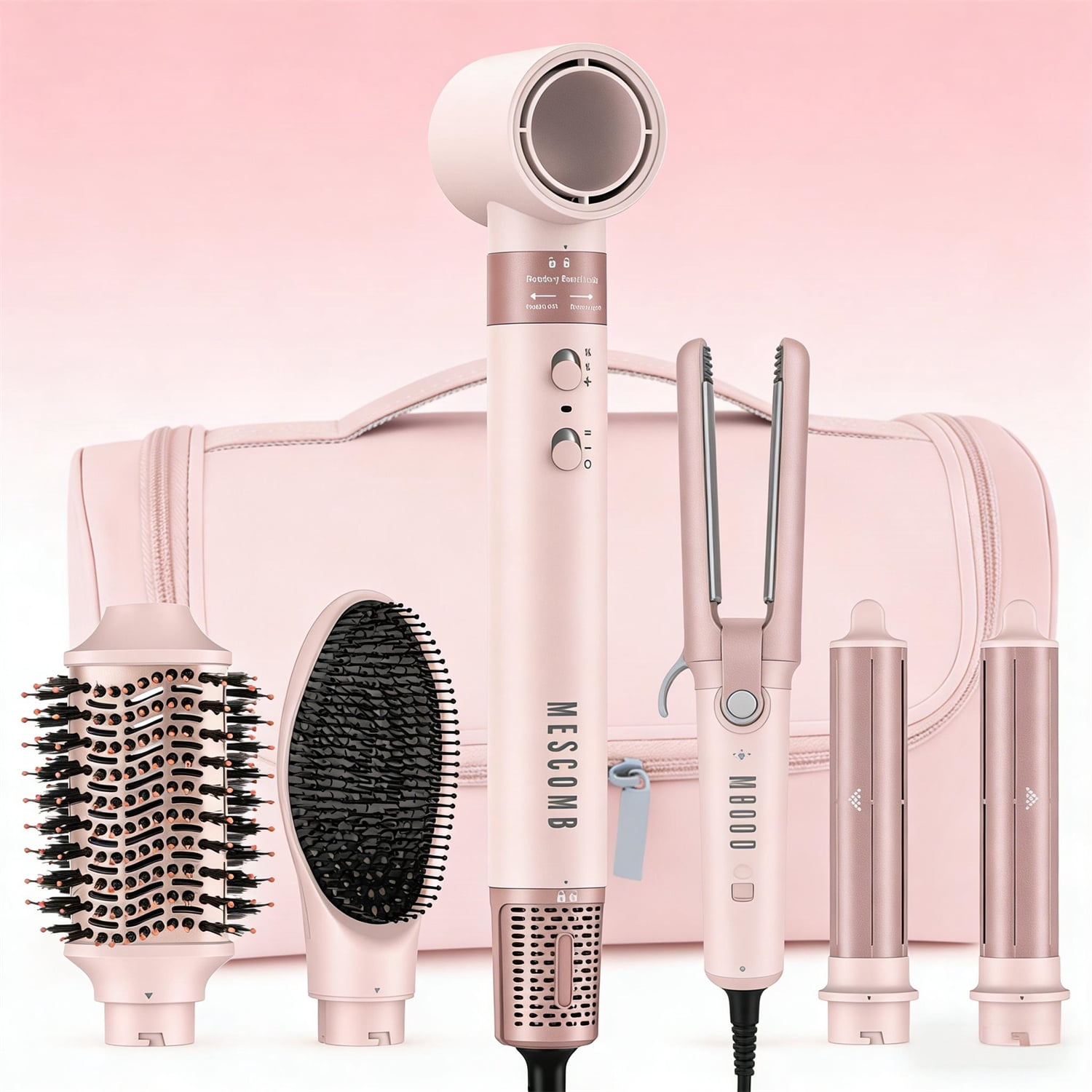 5 in 1 High-Speed Hair Dryer, Hot Air Styler Wrap With Travel Bag
