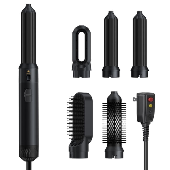 5 in 1 Hot Air Brush Hair Dryer Air Styler - 1000W Fast Drying, Curling, Straightening with Ceramic Coating & Negative Ion