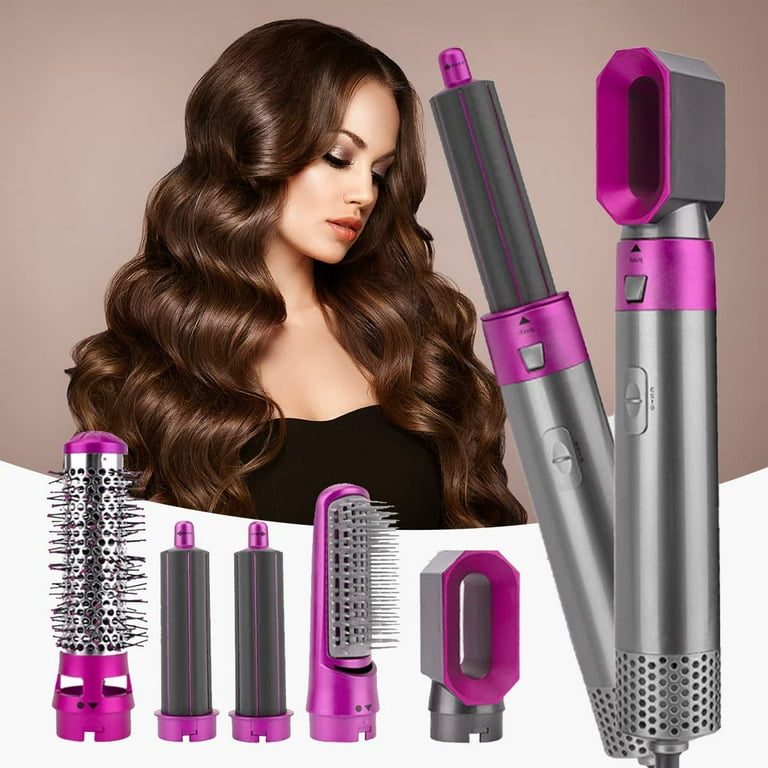 5 in 1 Hot Air Brush Professional Hair Dryer Brush Straightener Volumizer  Tool, Detachable Styling Brush Negative Ion Hair Curler for All Hairstyles
