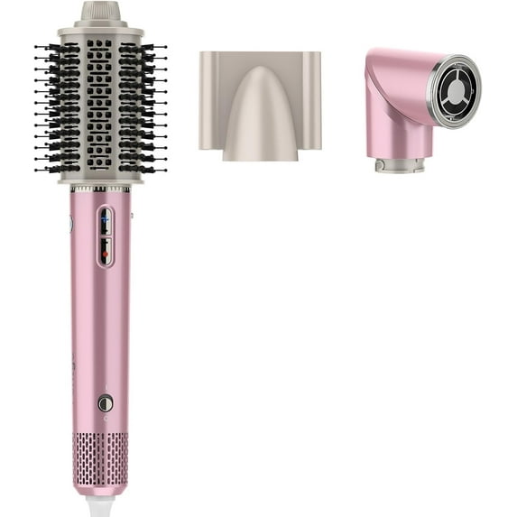 5-in-1 Hot Air Styler & Hair Dryer Brush with Powerful Motor & Negative Ions for Fast Drying, Curling, & Frizz-Free Styling (Purple)