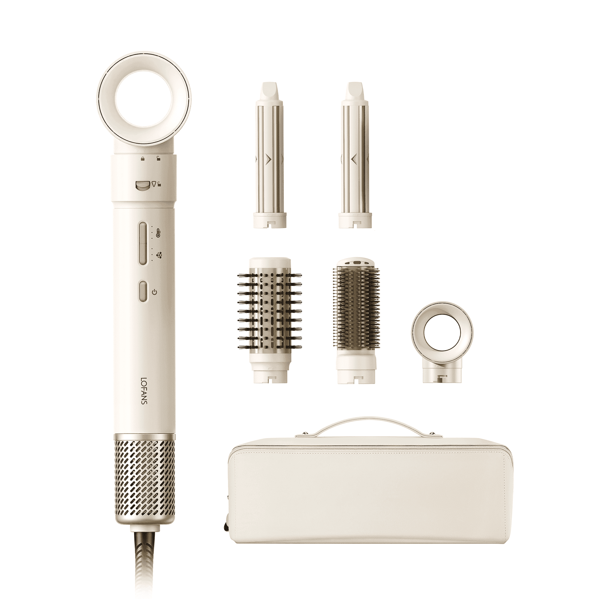 LOFANS 5-in-1 Hot Air Styler with Auto-Airflow Curling and NTC Protection, GS1