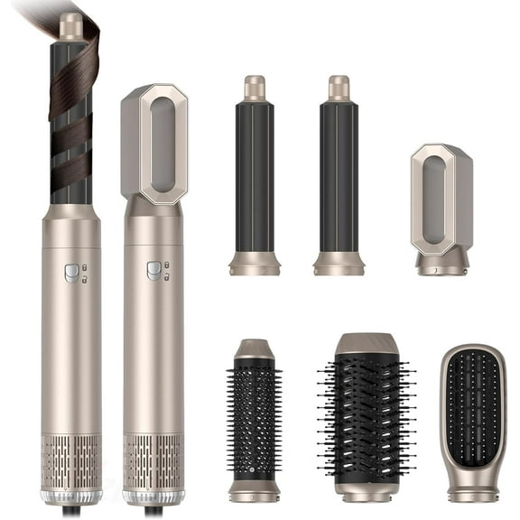 5-in-1 Hot Air Styler with Flex Hair Dryer & Diffuser - 110,000 RPM High-Speed Auto Wrap for Straight, Volumize, Wavy and Curly Hair