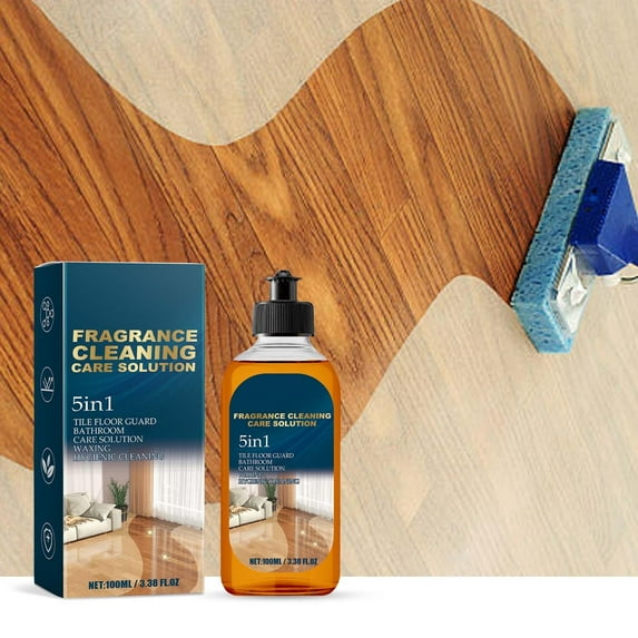 5-in-1 Household Floor Cleaning Solution - Tile/Wood Floor Stain/Grease Remover, Leaves Fragrance, Shines & Protects Sealed Floors
