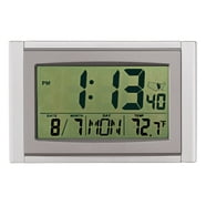 Howard Miller Solar Tech Desk/Wall Clock, 8 1/2 x 7 1/2, Satin Silver ...