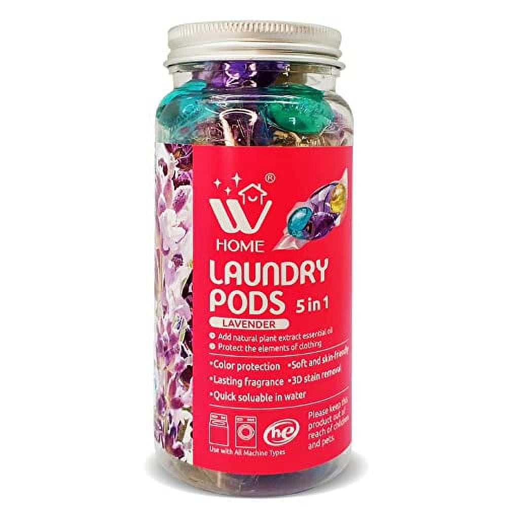 5in1 Laundry Pods, 12 Count Jar, High Efficiency (HE), Ultra Concentrate with Powerful Stain