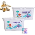 thumbnail image 1 of 5-in-1 Laundry Pods, 50 Count Laundry Gel Detergent Pods, Deep Cleaning with Fabric Softener Beads, Mild Formula for All Fabrics and Colors (2-Pack), 1 of 5