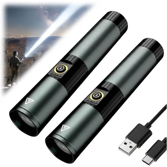 5-in-1 Magnetic Flashlight – 1800LM Rechargeable Multi-Color Torch, Rechargeable Flashlights High Lumens 1800, EDC Flashlight with Magnetic, Pocket Flashlight Super Bright