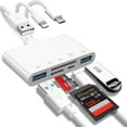 thumbnail image 1 of 5-in-1 Memory Card Reader, USB OTG Adapter & SD Card Reader for i-Phone/i-Pad, USB C and USB A Devices with Micro SD & SD Card Slots, Supports SD/Micro SD/SDHC/SDXC/MMC, 1 of 7