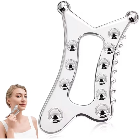 5-in-1 Metal Scraping Board - Professional Muscle Scraping Tool for Face, Neck, Shoulders, Legs, and Arms