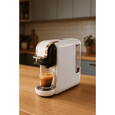 5-in-1 Multi-Capsule Coffee Maker, 20 Bar Pressure, Hot & Cold Brew Machine for Espresso, Cappuccino & Latte White