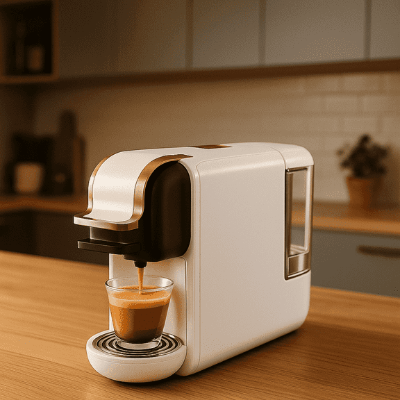 ComfyCreations Multi-Capsule Espresso Machine with Hot & Cold Brew, 20 Bar, White