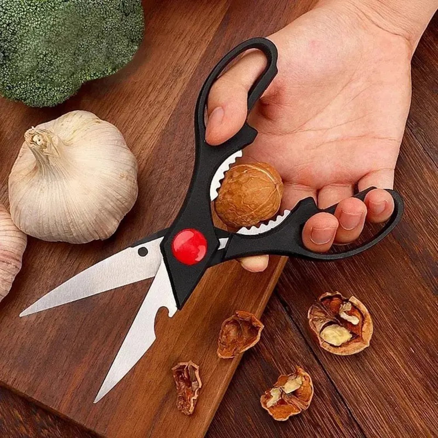 5-in-1 Multi-Function Food Scissors - Heavy-Duty Kitchen Shears with ...