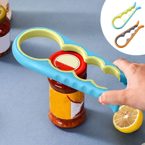 5-in-1 Multi-Function Jar & Bottle Opener with Non-Slip Grip - Opens 99% of Lids with Ease - Ergonomic Design - Sturdy Plastic Construction - Fits All Hand Sizes - Kitchen Essential for Seniors