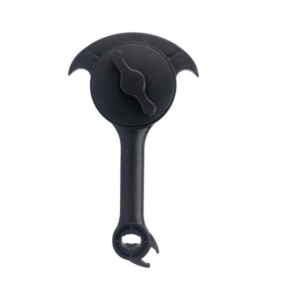 5-in-1 Multi-Function Manual Can Opener, Ergonomic Handheld Jar Opener Tool, Versatile Bottle Opener for Kitchen, Easy Grip Twist Lid Remover Accessory, Black