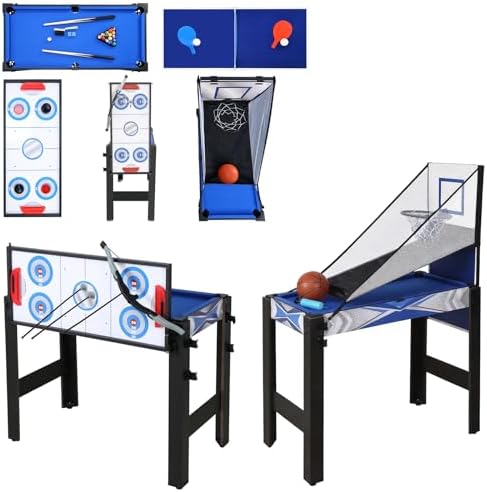 5-in-1 Multi Game Combination Table Set Table Tennis Table, Pool Table ...