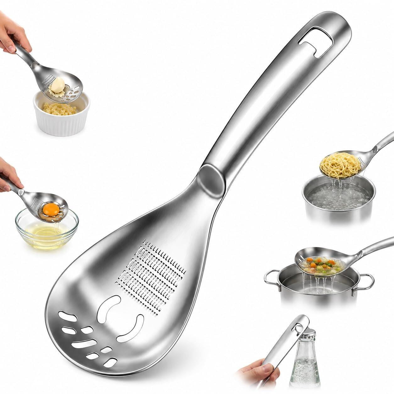 Toast Spoon 5 in 1 Multifunctional Cooking Spoon, 304 Stainless Steel Spoon,#A ...