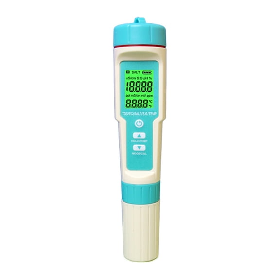 5-in-1 Multifunctional Test Pen, Salinity Specific TDS Detector for Seawater and Aquarium ,Easy to Use