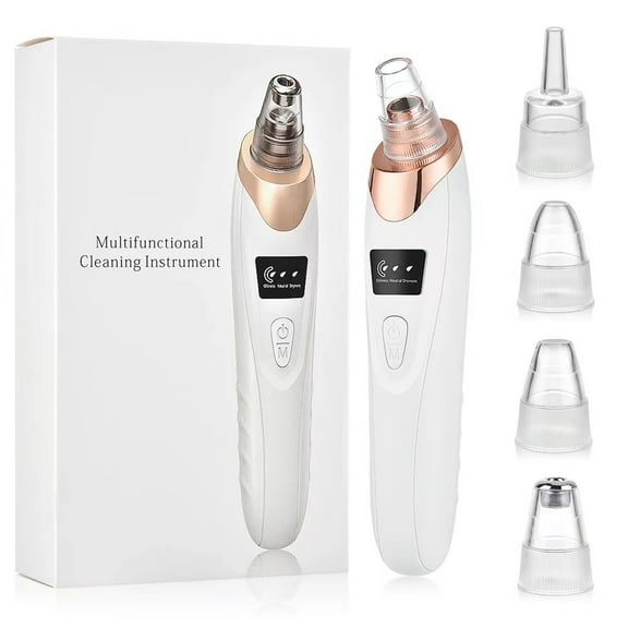 5-in-1 Portable Electric Suction Device Blackhead Remover with 5 Probes Household Face Pore Cleaner Cosmetic Instrument with LCD Display