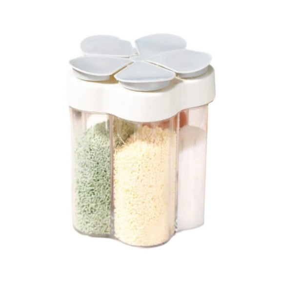 5 in 1 Portable Food Storage Containers Leak Proof Design 90ML Mini Dispenser with Lid for Camping Travel Cooking Outdoor Picnics
