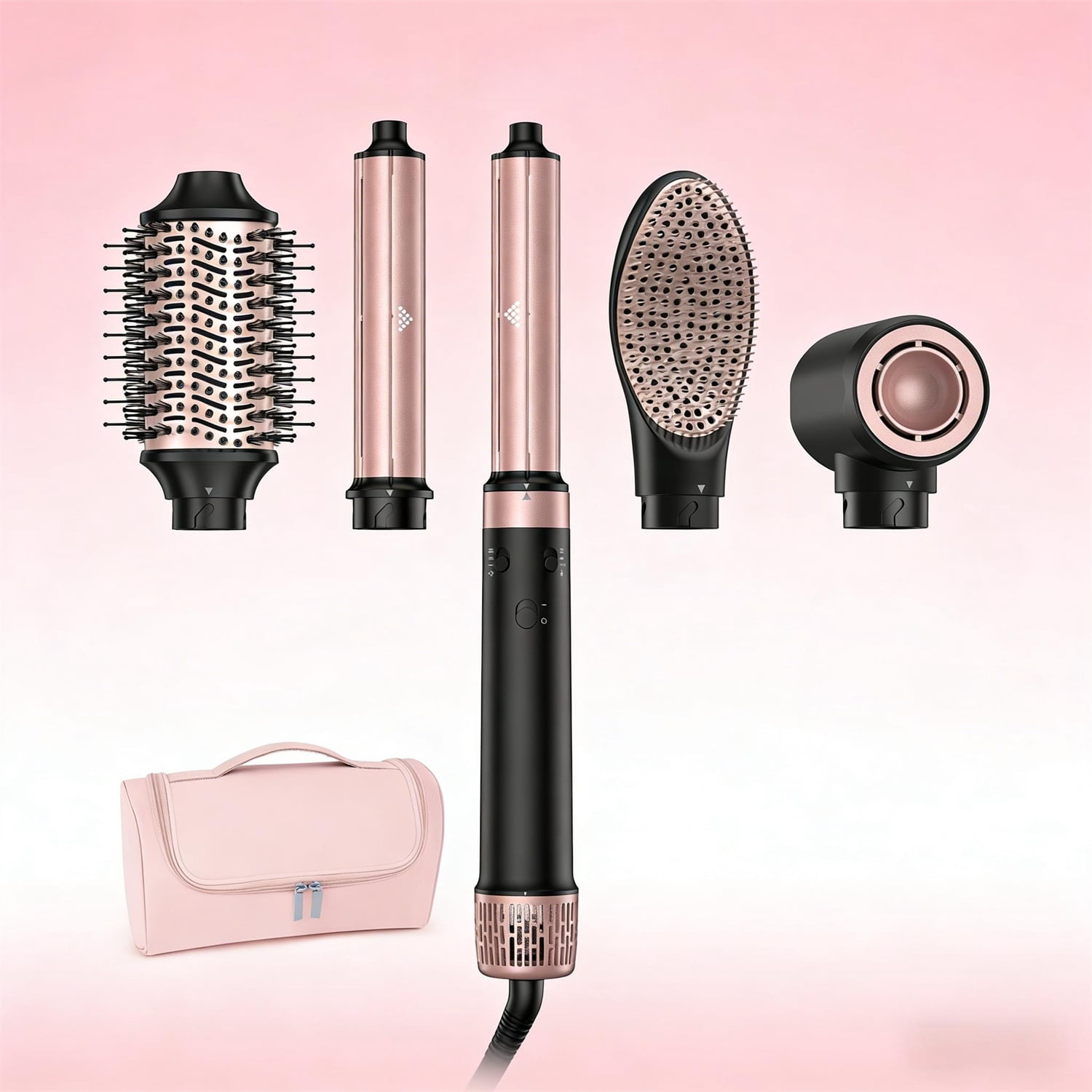 5 in 1 Professional Hot Air Styler Dual Voltage Hair Dryer Brush