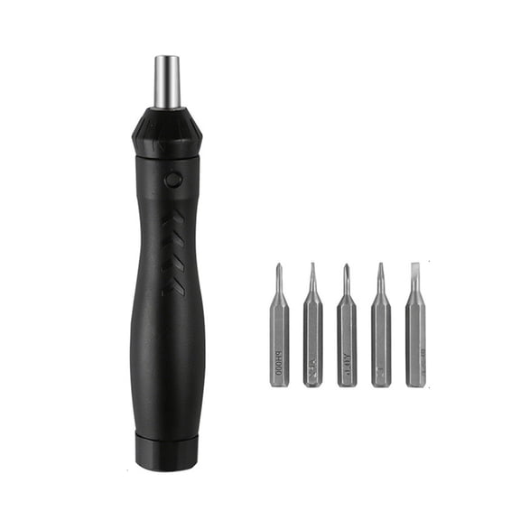 5 in 1 Ratcheted Screwdriver Tool Interchangeable Steel Bit Ergonomic Handle Space Saving Design