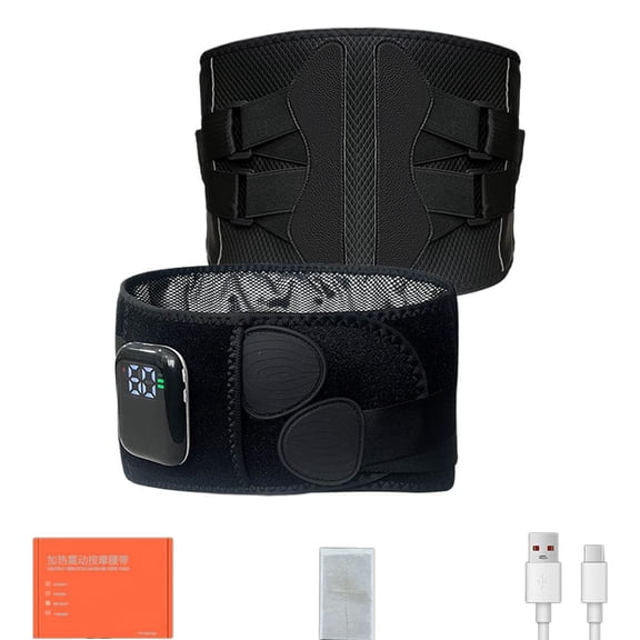 5-in-1 Red Light Therapy Belt for Body,Lumbar Support Belt with Red Light Therapy, Heating Massage, Adjustable Posture Corrector for Lower Back Pain Relief