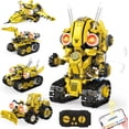 thumbnail image 1 of 5-in-1 STEM Robot Building Kit Compatible With Lego-robot, Remote & App Controlled, Rechargeable Engineering Learning DIY Coding Toy, Educational Building Blocks (673 PCS), 1 of 3