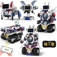 thumbnail image 1 of 5-in-1 STEM Robot Building Kit for Kids Ages 6-16, Remote & App Controlled, Rechargeable Engineering Learning DIY Coding Toy, Educational Building Blocks Gift for Girls & Boys (603 PCS), 1 of 7