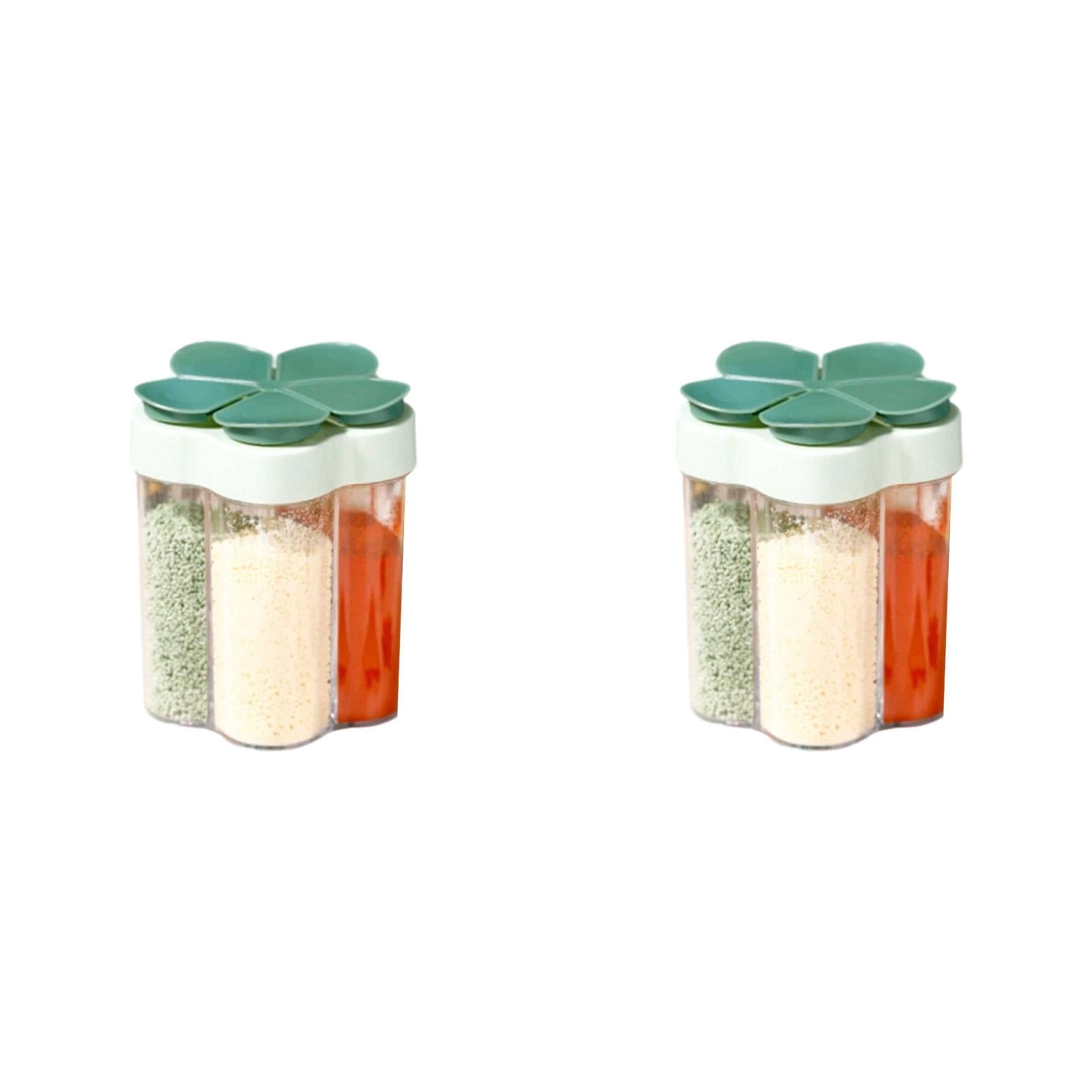 Season Containers 5-in-1 Seasoning Containers Set Leak Proof Airtight Travel Spice Jars ...
