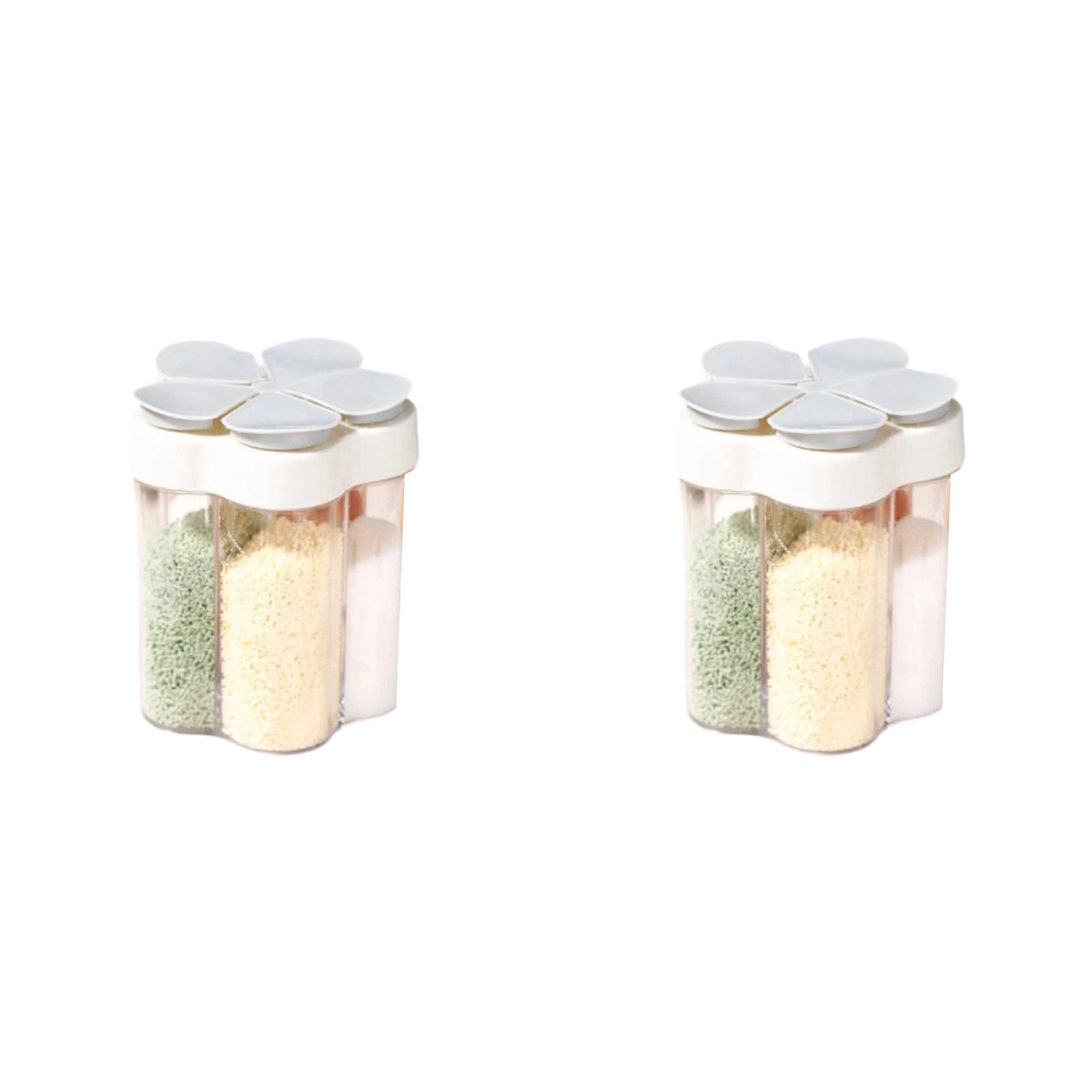 Season Containers 5-in-1 Seasoning Containers Set Leak Proof Airtight Travel Spice Jars ...