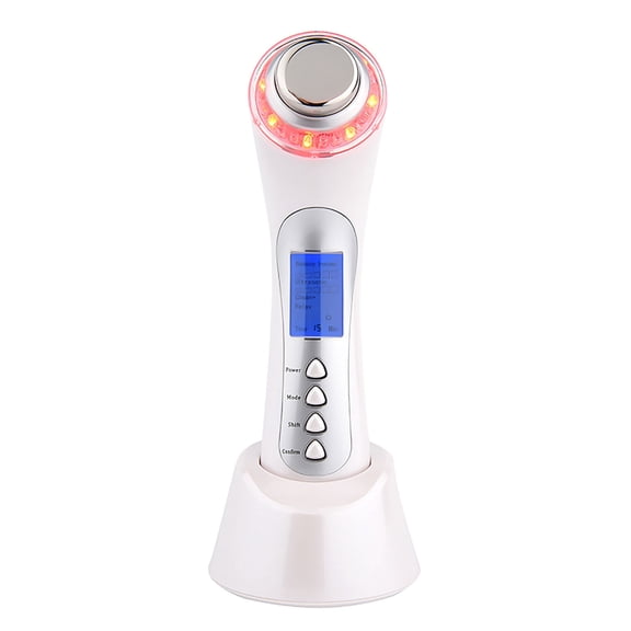 5 in 1 Skin Renewal Facial Massager, 3 Color LED Photon Therapy Skin Rejuvenation Device, Ionic Skin Cleansing Machine, Cordless