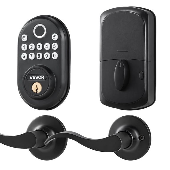 5-in-1 Smart Keyless Entry Door Lock - Fingerprint, Keypad, RFID Card, Mechanical Key, Bluetooth - Anti-Theft Deadbolt for Home Security