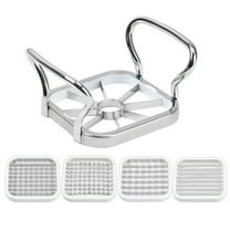 5-in-1 Stainless Steel Vegetable Dicer - Potato Slicer with 5 Replaceable Blades, Ergonomic Handle, Easy Clean, for Kitchen/Family Use