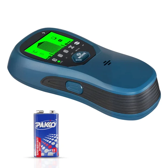 5 in 1 Stud Finder Wall Scanner with Smart Sensor,LCD Display,Audio Alarm for Metal,AC Wire,Joists and Pipes-Blue Electronic Detector