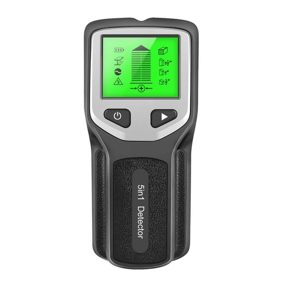 5-in-1 Studs Metal Detector Wall Scanner AC Wood Finder Cable Wires Depth Tracker Electric Box Finder Wall Detector-B,1 * Metal Finder Scanner,Black & Silver