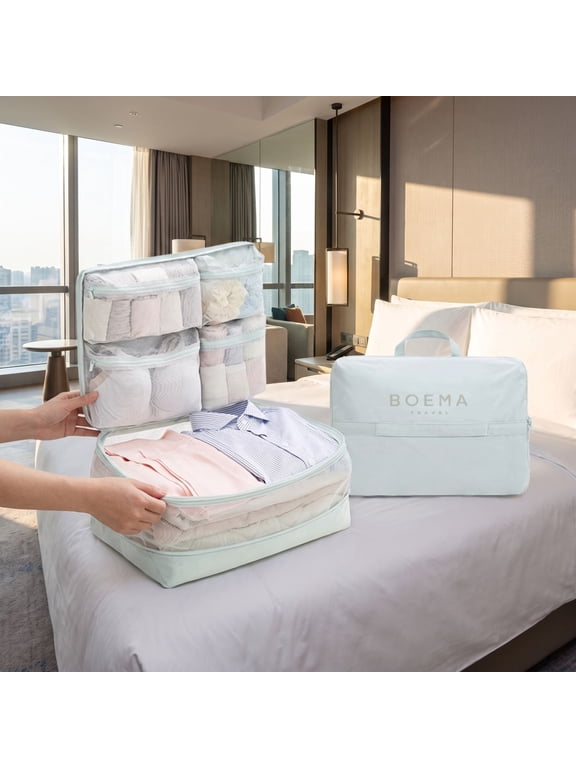 5-in-1 Travel Clothes Compression Storage Bag – Portable Packing Cubes, for Business Trip, Space-Saving, Polyester
