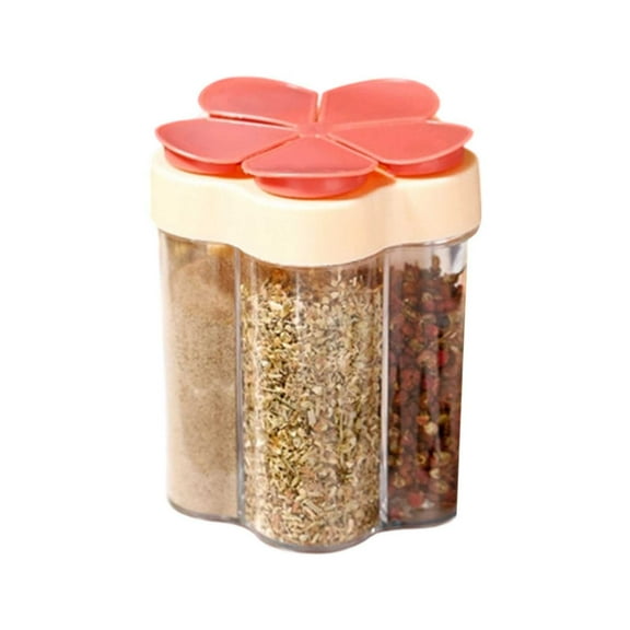 5 in 1 Travel Seasoning Containers Leak Proof Food Grade PP Storage Containers Ideal for Camping Picnics Outdoor Cooking BBQ Portable Condiment Jars