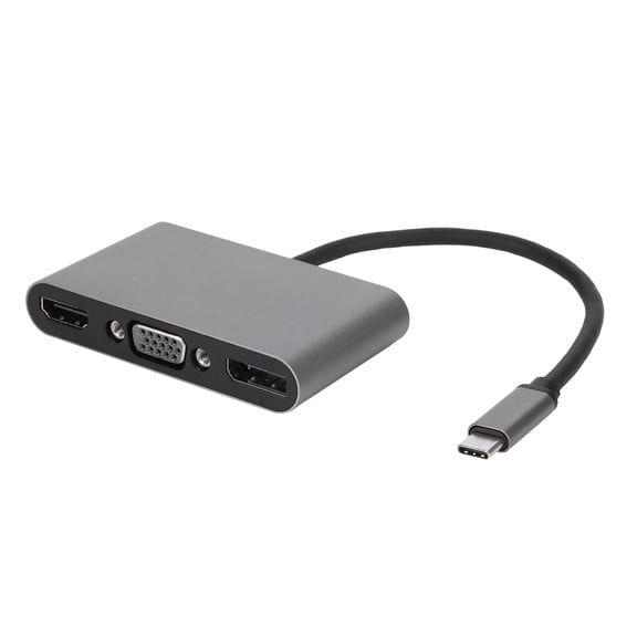 5 in 1 TypeC MultiFunction Docking Station HDMI+DP+VGA+USB+PD Interface HUB Adapter