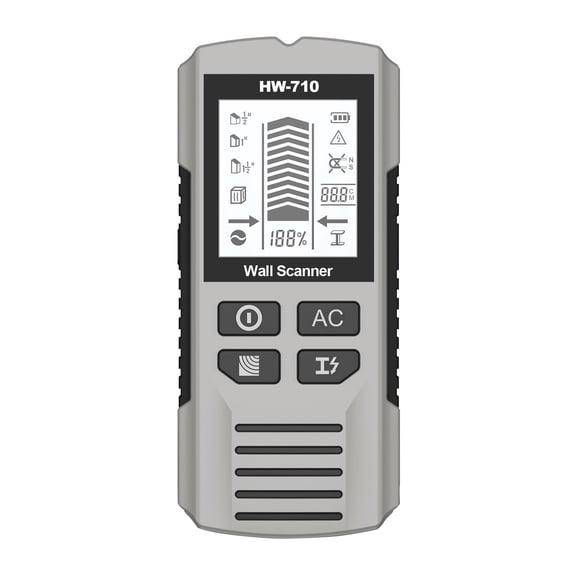 5-in-1 Wall Scanner Stud Finder, LCD Display for Stud, Metal and AC Wires