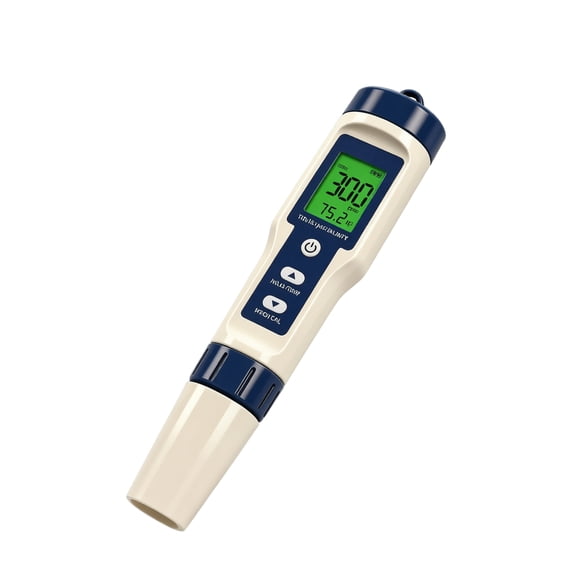 5 in 1 Water Quality Testing Pen Digital TDS EC PH Salinity Temperature Meter for Household Aquaculture Hydroponics Pools